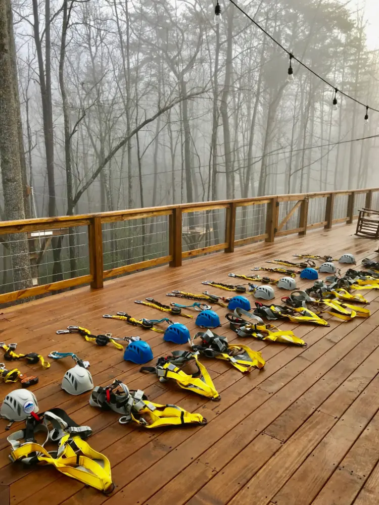 ziplining equipment 